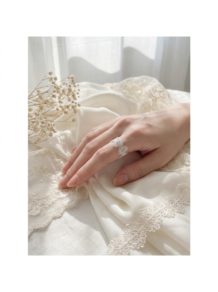 Silver Lace Filigree Ring view 4
