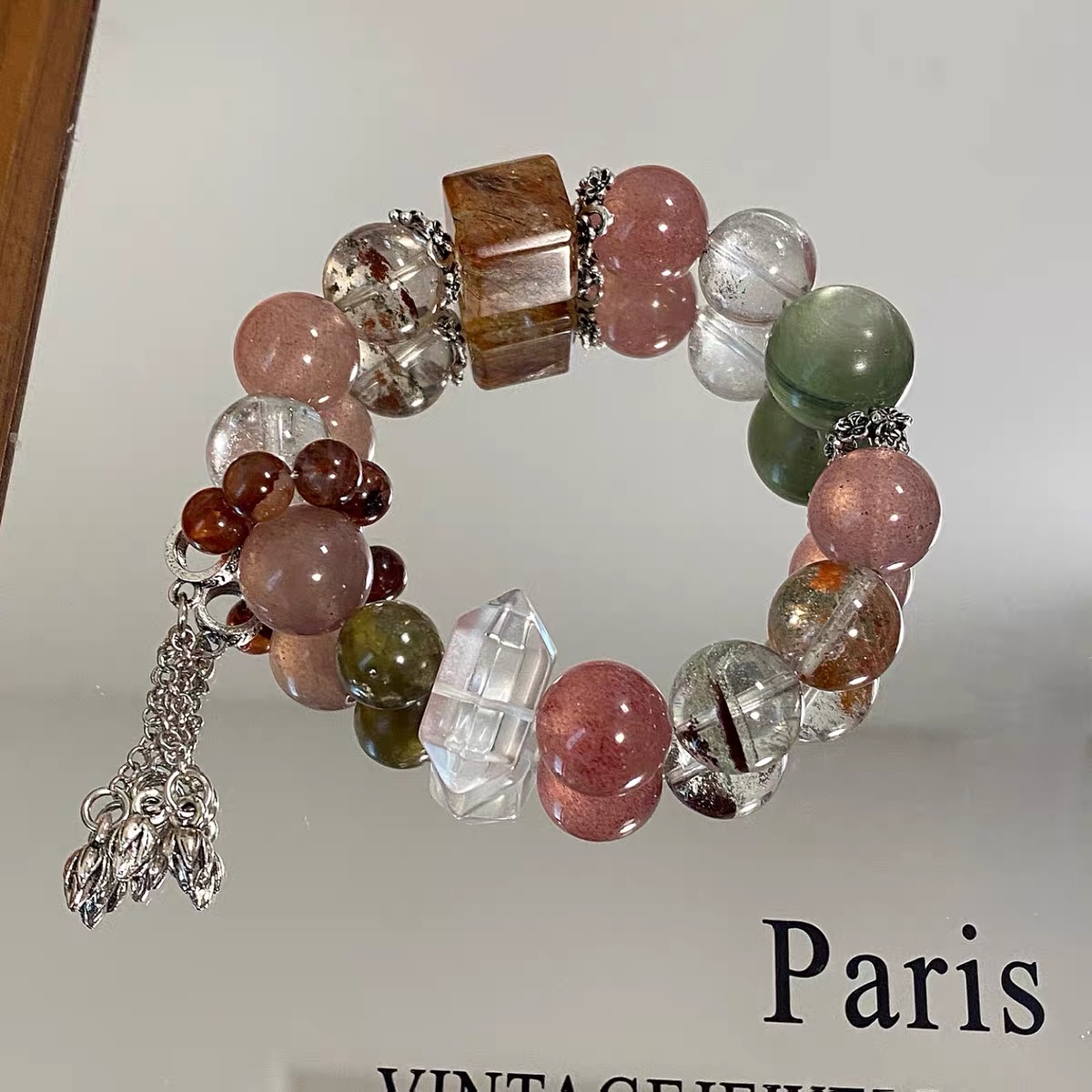 Super Seven Crystal Bracelet,Fire Wood Element  - View 2