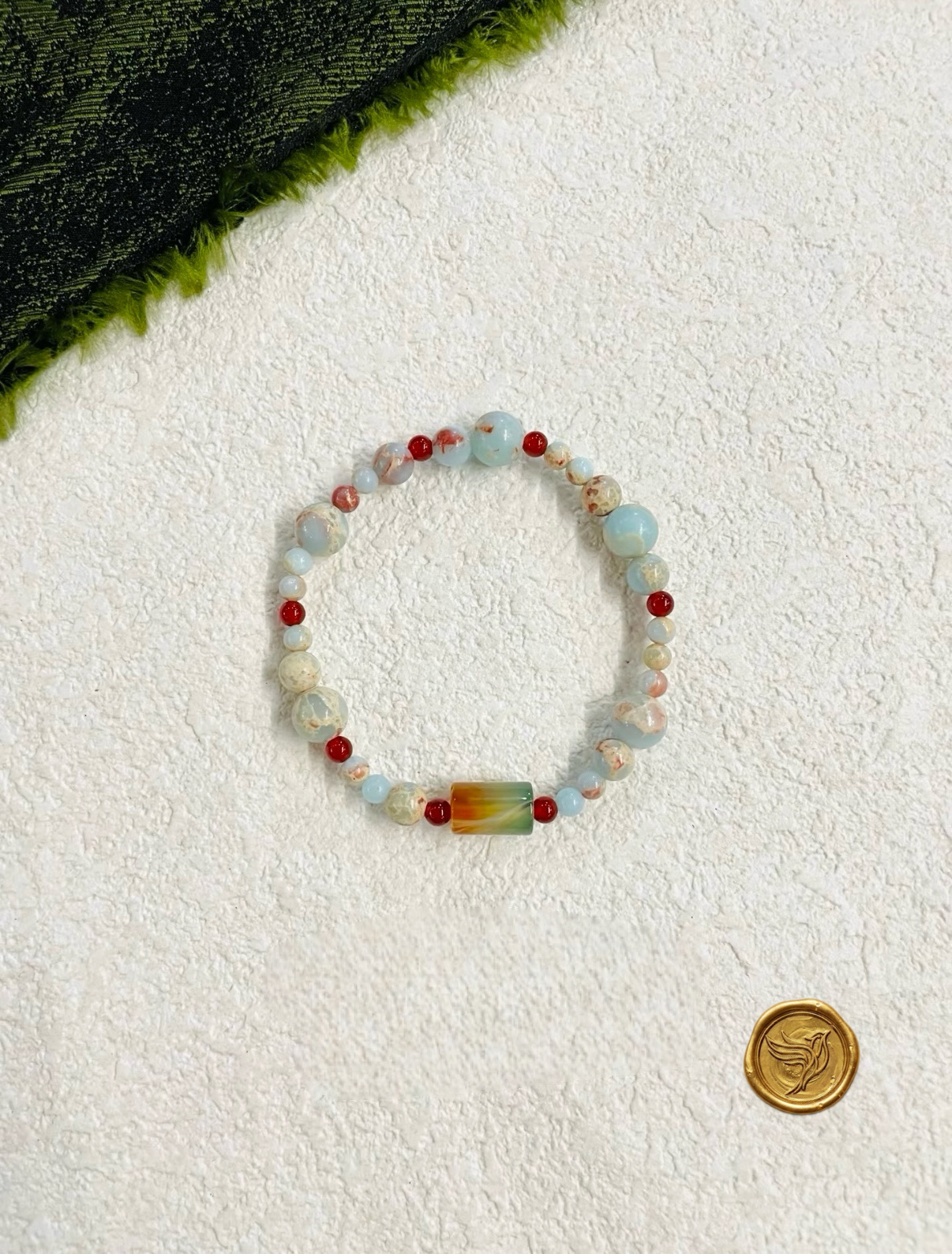 Gemstone Bracelet,Natural Shoushan Stone Red Agate Crystals - View 2