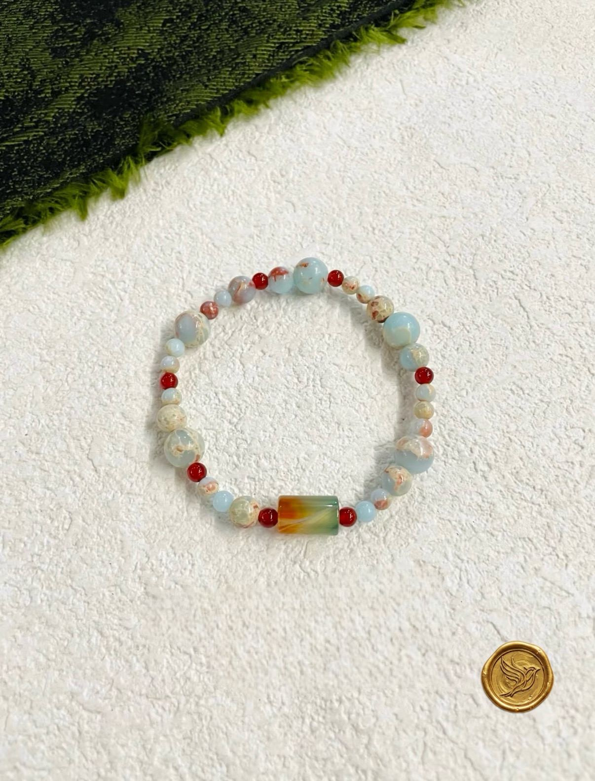 Gemstone Bracelet,Natural Shoushan Stone Red Agate Crystals - View 3