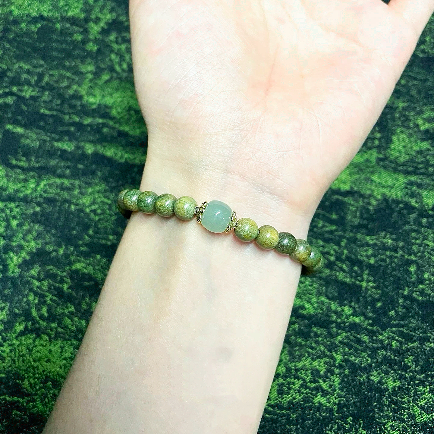Natural Jade Sandalwood Bracelet - View 3