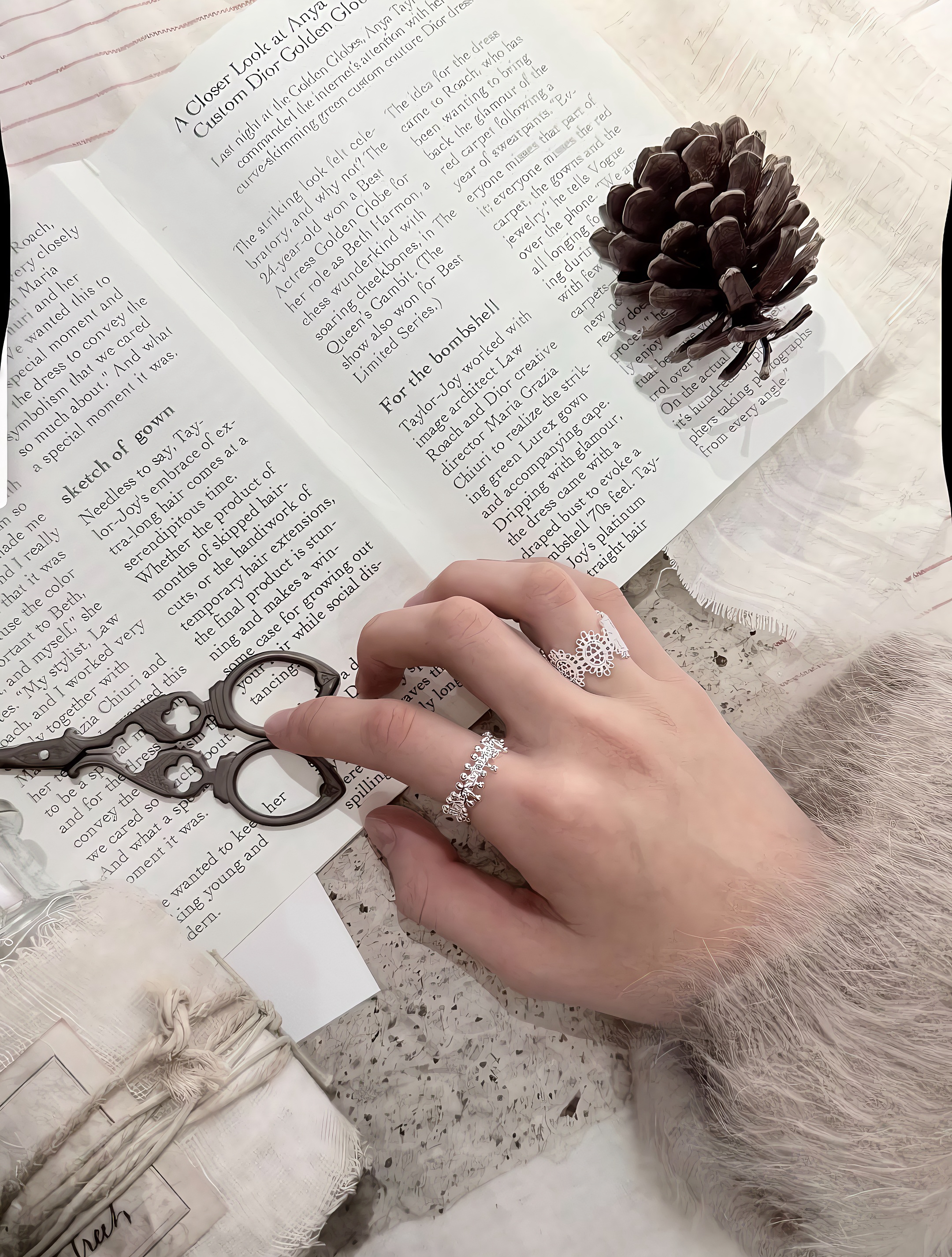 Silver Lace Filigree Ring - View 3