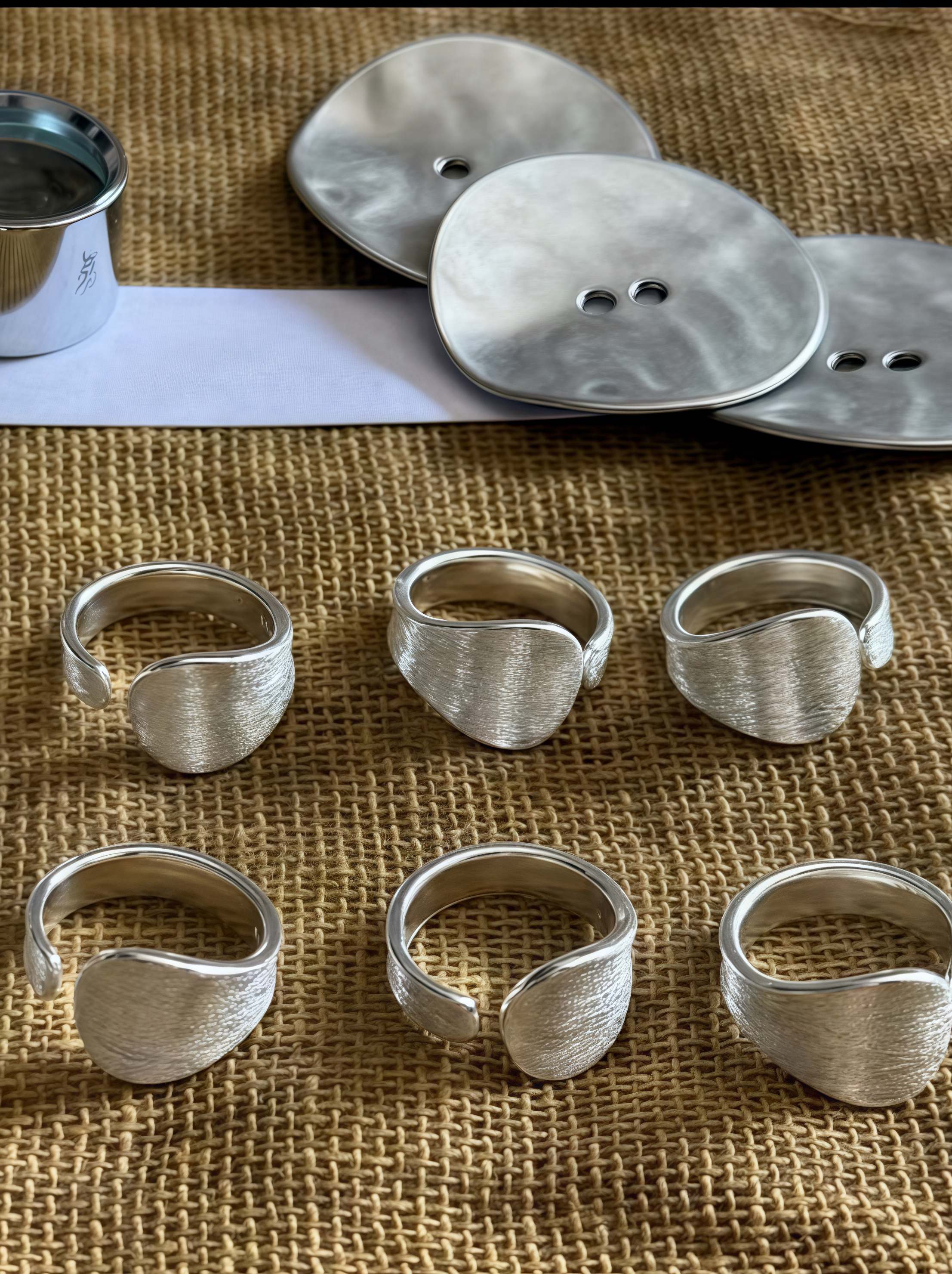 Handmade Heavy Silver-Plated Ring - View 3