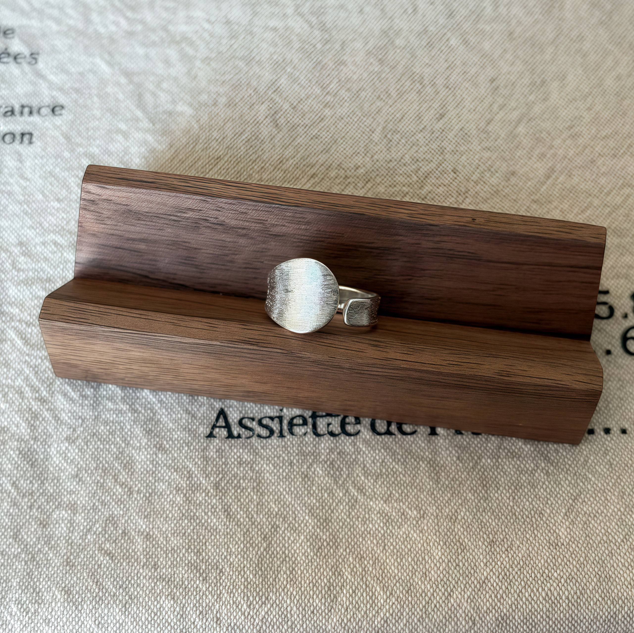 Handmade Heavy Silver-Plated Ring - View 2
