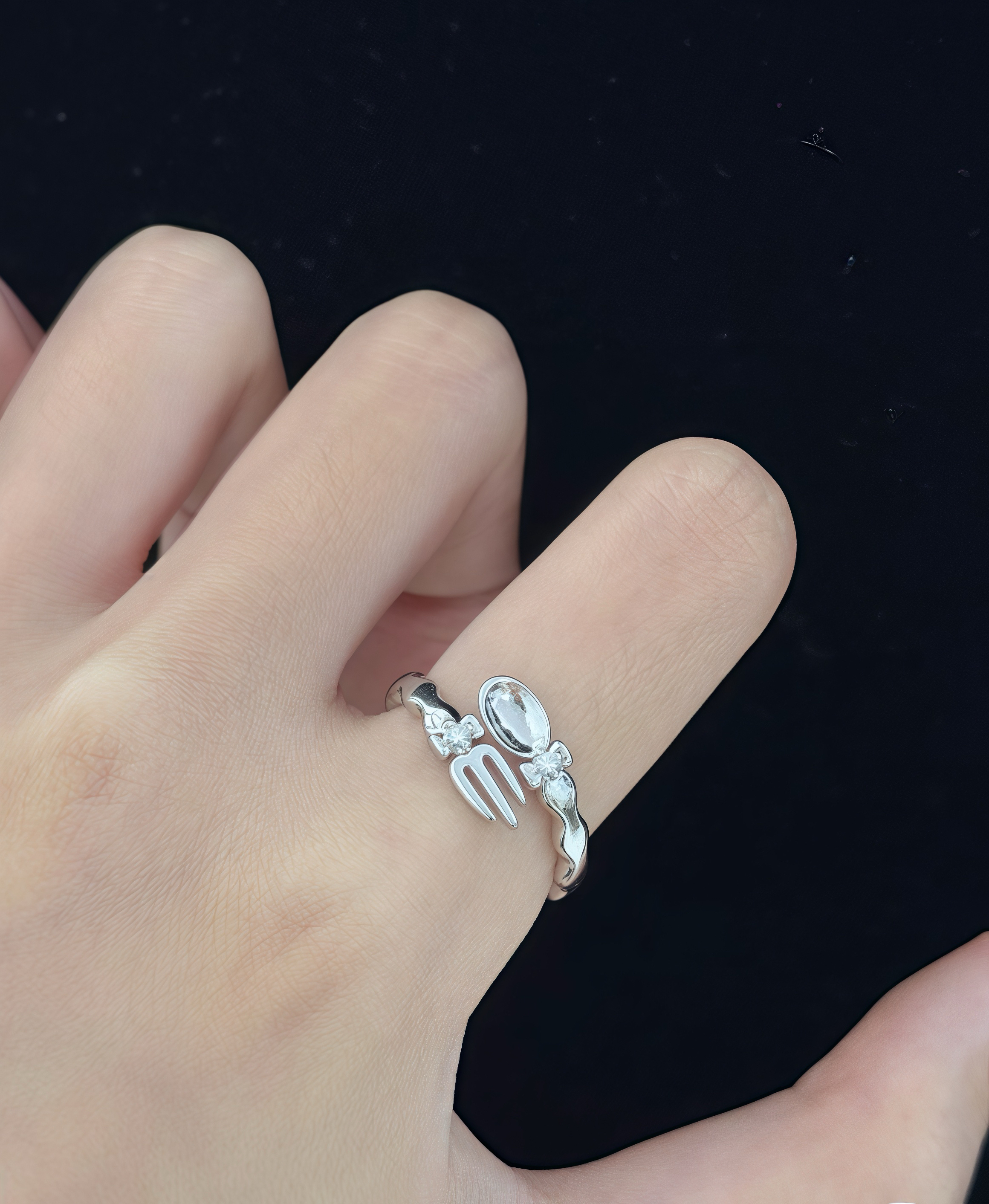 Silver Fork Spoon Ring - View 5