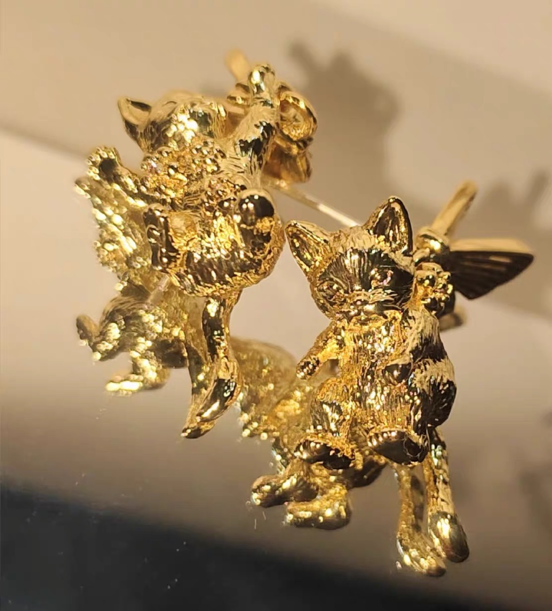 Fairycore Cat and Butterfly earring - View 3
