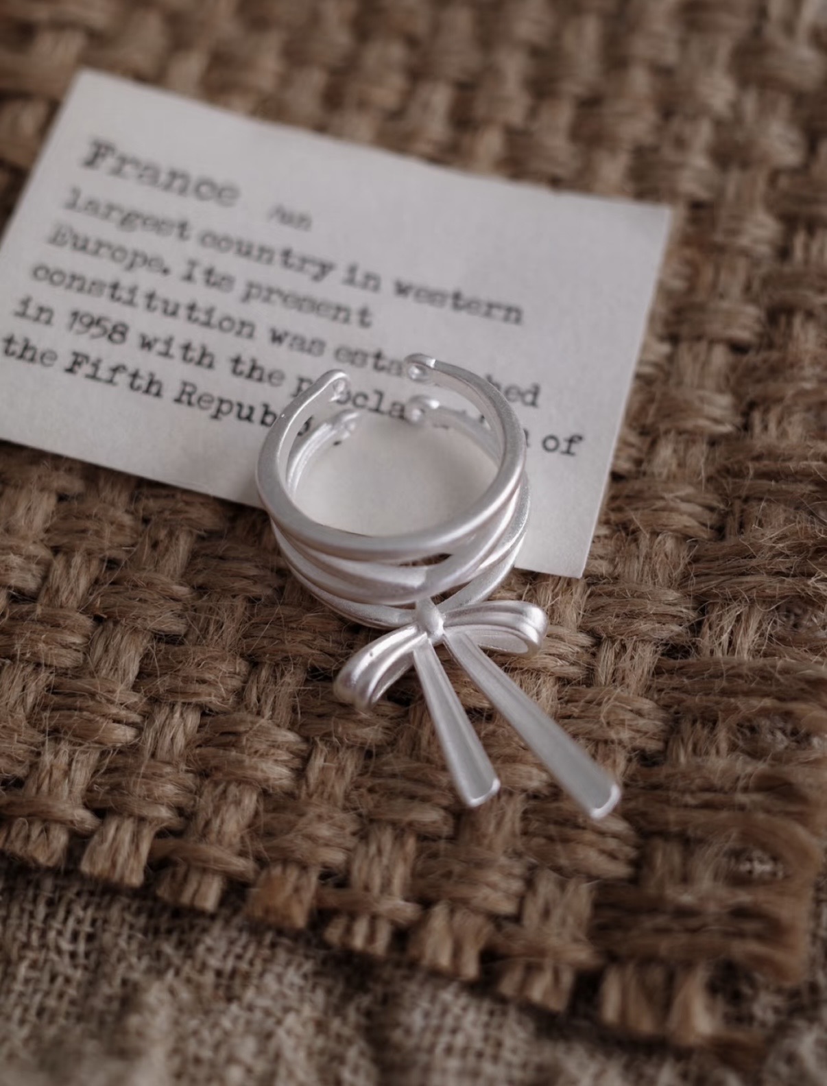 Coquette Bow Ballet Ring