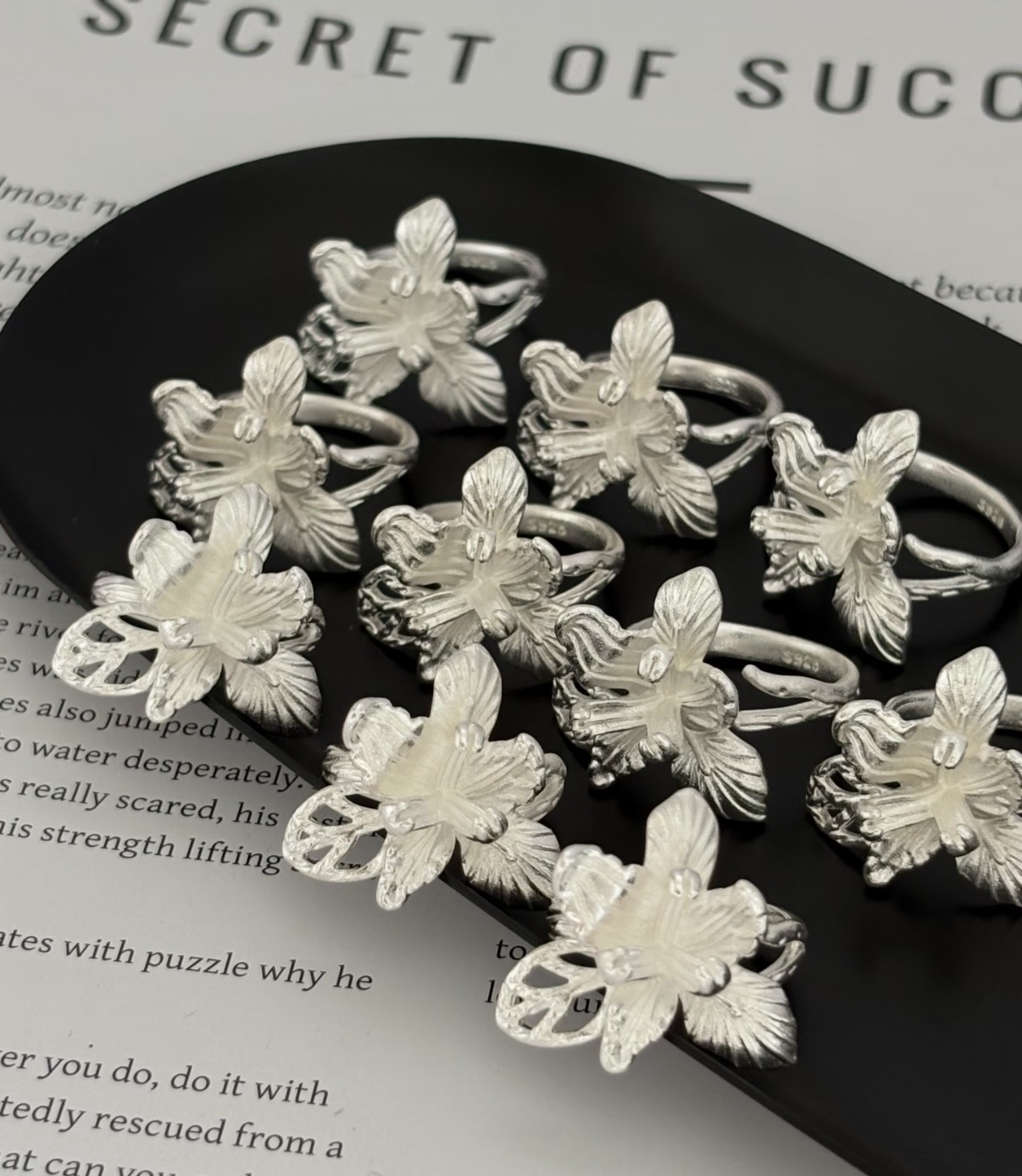 Orchid Flower Ring - View 2