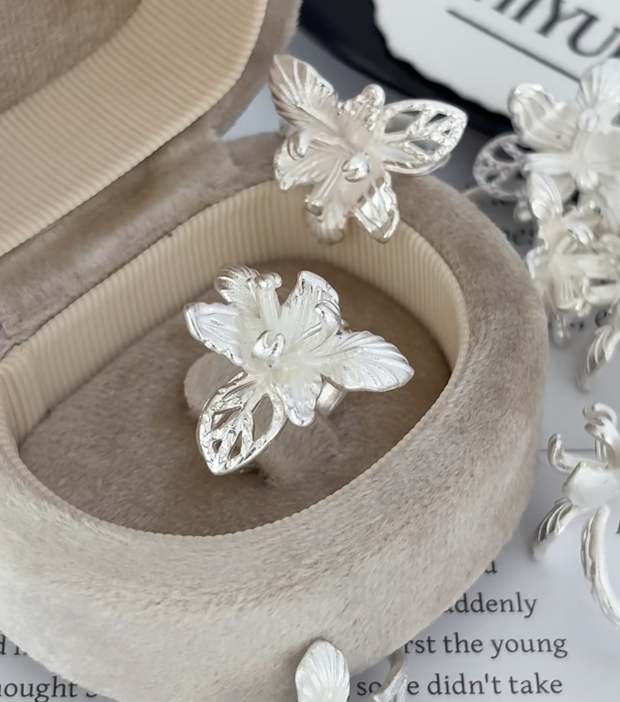 Orchid Flower Ring - View 3