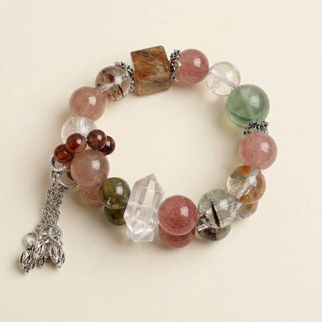 Super Seven Crystal Bracelet,Fire Wood Element 
