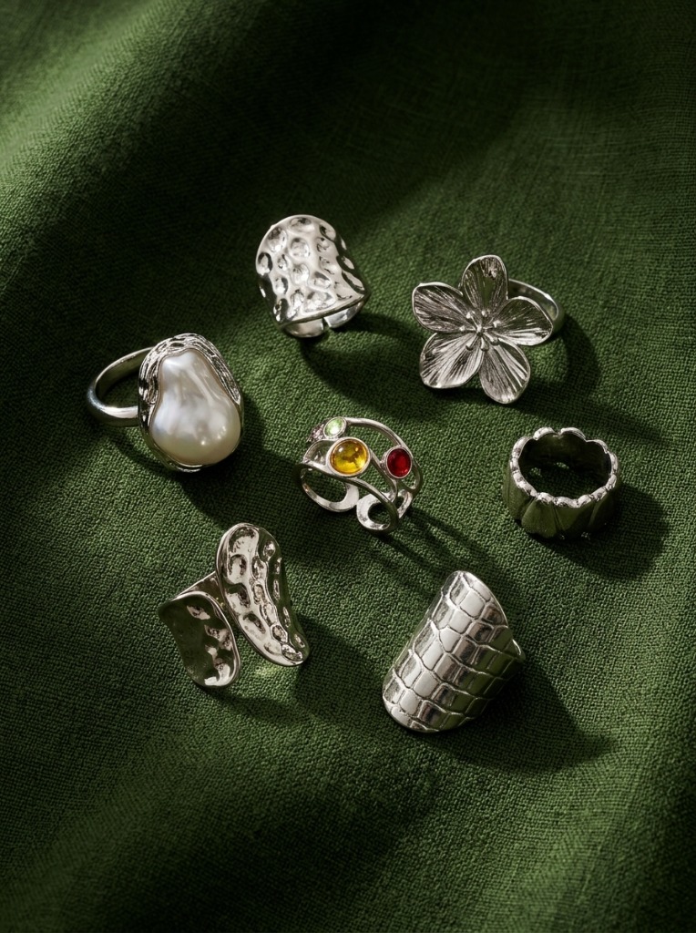 6-Piece One Week Adjustable Ring Set