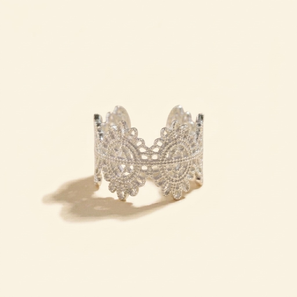 Silver Lace Filigree Ring